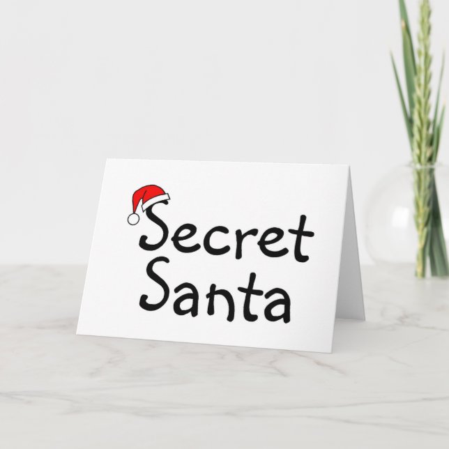 Cartes Pour Fêtes Annuelles Secret Père Noël 2 (Devant)