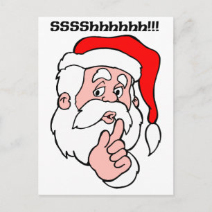 Cartes Pour Fêtes Annuelles Secret Père Noël Sssshhh ! !