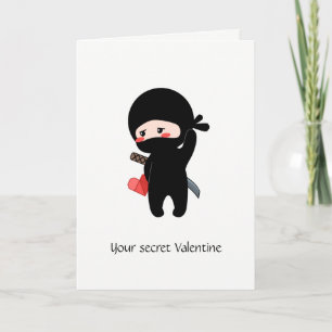 Cartes Pour Fêtes Annuelles Secret Valentine Ninja Tenir Origami Papier Coeur
