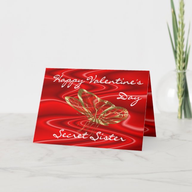 Cartes Pour Fêtes Annuelles SecretSisValentine-personnaliser toute occasion (Devant)