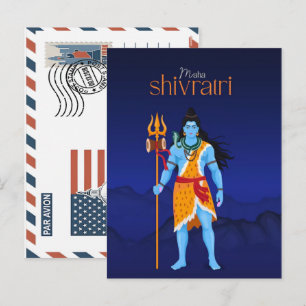 Cartes Pour Fêtes Annuelles Seigneur divin Shiva pour le festival de Maha Shiv