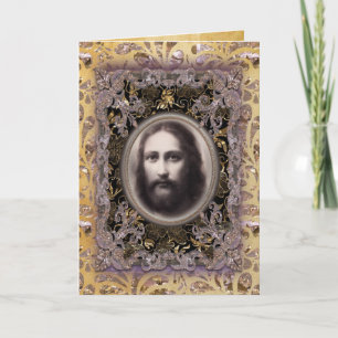 Cartes Pour Fêtes Annuelles Seigneur Jésus Victorian