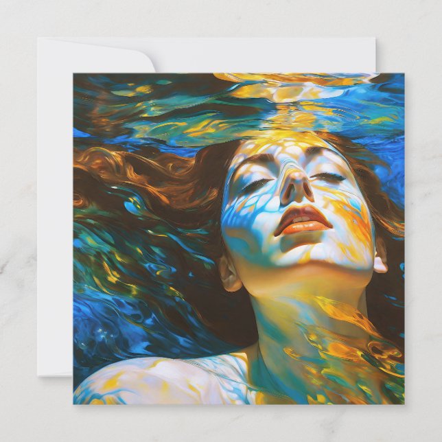 Cartes Pour Fêtes Annuelles "Selene" - Femmes dans l'eau (Devant)