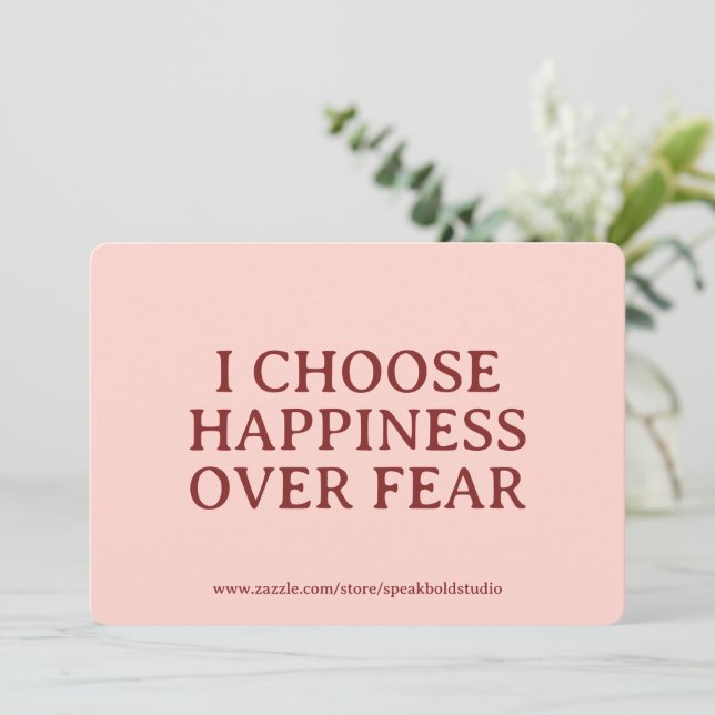 Cartes Pour Fêtes Annuelles Self-Love Card, Custom Gift, Inspirational Message (Debout devant)