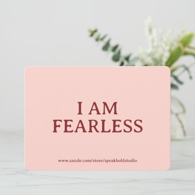 Cartes Pour Fêtes Annuelles Self-Love Card, Inspirational & Fearless Card (Debout devant)