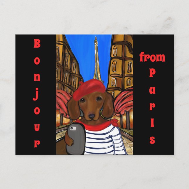 Cartes Pour Fêtes Annuelles Selfie de Doxie (Devant)