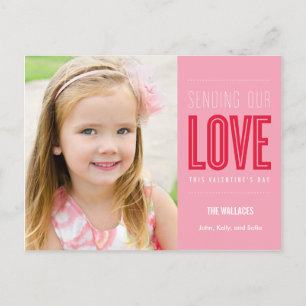 Cartes Pour Fêtes Annuelles Sending Our  Love Valentine's Day Post Card
