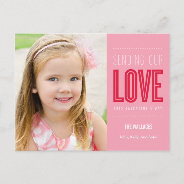 Cartes Pour Fêtes Annuelles Sending Our  Love Valentine's Day Post Card (Devant)