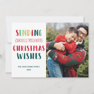 Cartes Pour Fêtes Annuelles Sending (social distanced) Christmas Wishes custom