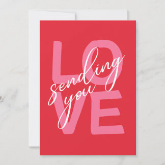 Cartes Pour Fêtes Annuelles Sending You Love Bold Modern Typography Valentine