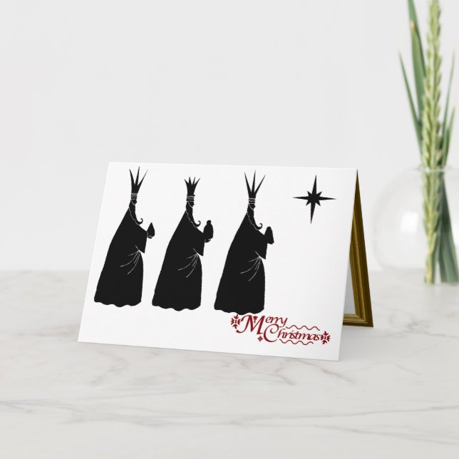 Cartes Pour Fêtes Annuelles Sensations de silhouette, trois sages (Devant)