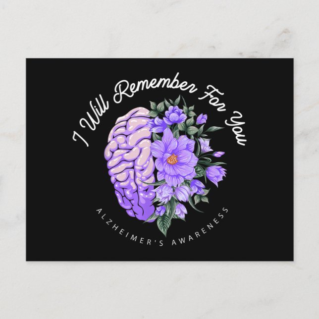 Cartes Pour Fêtes Annuelles Sensibilisation à la maladie d'Alzheimer Je me sou (Devant)