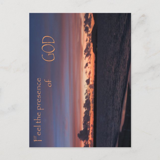 Cartes Pour Fêtes Annuelles Sentez la présence de DIEU (Devant)