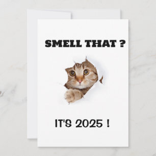 Cartes Pour Fêtes Annuelles SENTEZ-VOUS ÇA? C'EST 2025 Citation drôle de chat 