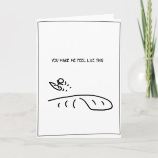 Cartes Pour Fêtes Annuelles 'Sentez-vous comme ça' - Surfing Valentine's Card