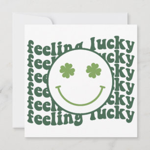 Cartes Pour Fêtes Annuelles Sentiment de Lucky Retro Design PNG SVG Fichier Co