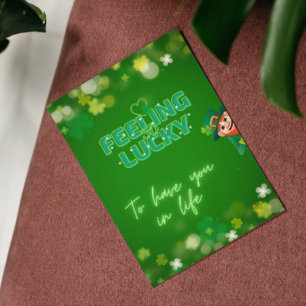 Cartes Pour Fêtes Annuelles Sentiment Rétro Chanceux St Patrick's Day