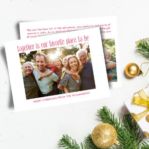 Cartes Pour Fêtes Annuelles Sentimental Family Love Multi Photo Red Christmas