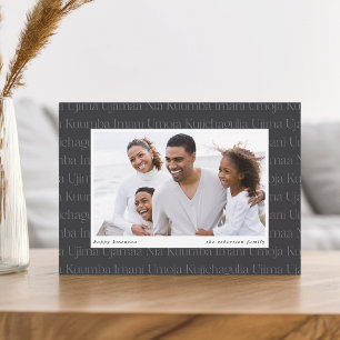 Cartes Pour Fêtes Annuelles Sept principes photo horizontale Kwanzaa