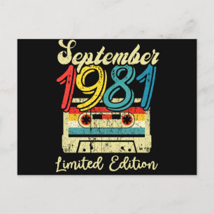 Cartes Pour Fêtes Annuelles Septembre 1981 Joyeux Anniversaire 40E