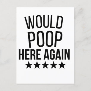 Cartes Pour Fêtes Annuelles Serait Poop ici encore FunnSticker Vinyl Coupé sur
