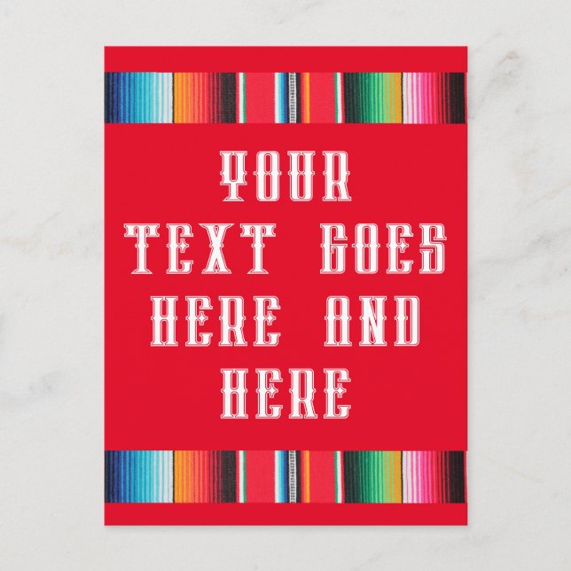 Cartes Pour Fêtes Annuelles Serape de couverture de poncho mexicain Holiday Ca (Devant)