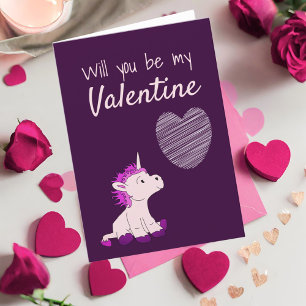 Cartes Pour Fêtes Annuelles Seras-tu ma licorne de la Saint-Valentin