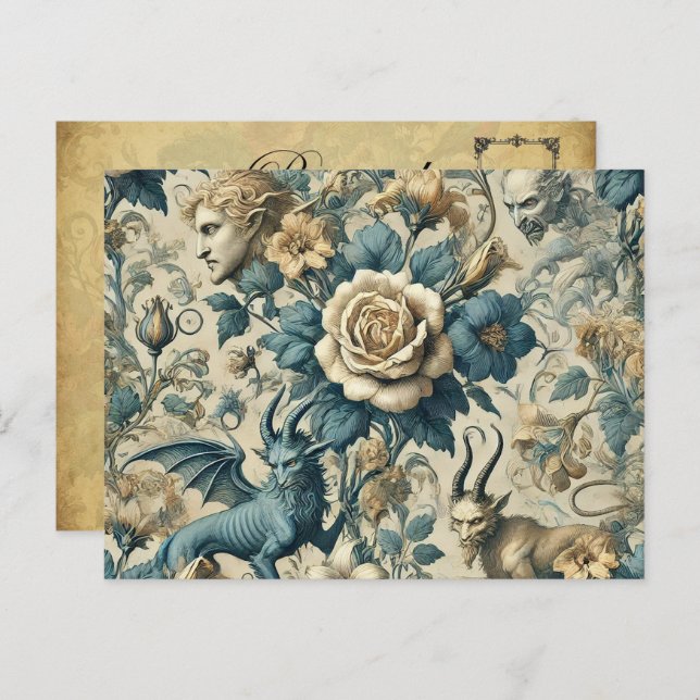 Cartes Pour Fêtes Annuelles Serenade gothique - Victorien gothique (Devant / Derrière)