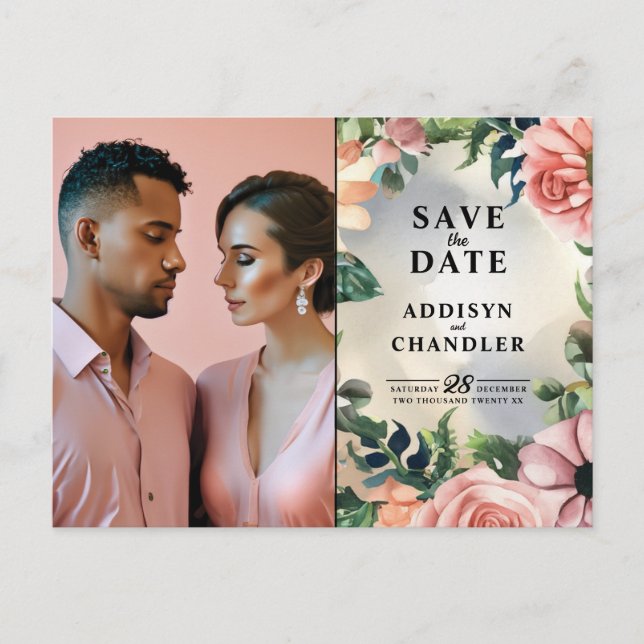 Cartes Pour Fêtes Annuelles Serene Garden Wreath : Pastel Floral Elegance (Devant)