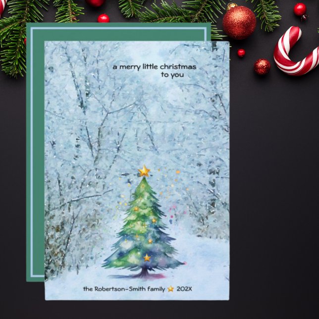 Cartes Pour Fêtes Annuelles Sérénissime Arbre de Noël-Un Joyeux Petit Noël (Créateur téléchargé)