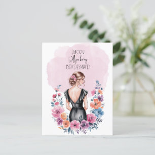 Cartes Pour Fêtes Annuelles Serez-Vous Ma Femme D'Accueil Florale ?