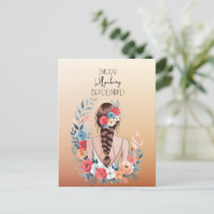 Cartes Pour Fêtes Annuelles Serez-Vous Ma Femme D'Accueil Florale ?