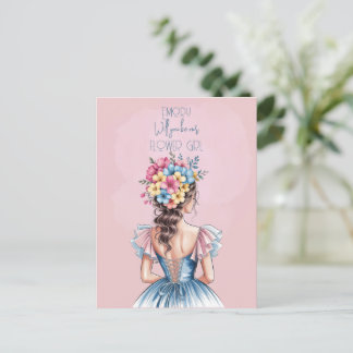 Cartes Pour Fêtes Annuelles Serez-Vous Notre Fille Fleur Floral