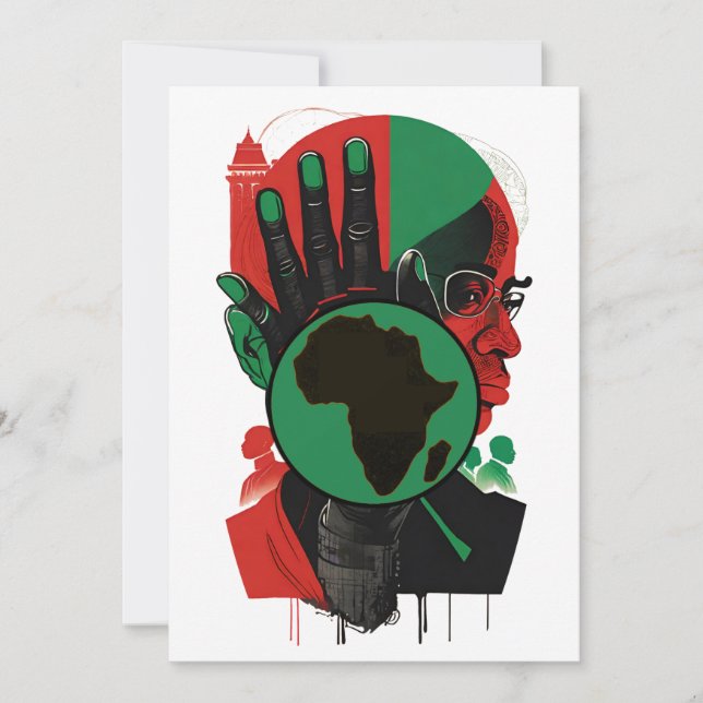 Cartes Pour Fêtes Annuelles SÉRIE D'HISTOIRES NOIRES - Le chercheur africain (Devant)