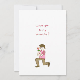 Cartes Pour Fêtes Annuelles Seriez-Vous Ma Saint-Valentin ? Un garçon avec une