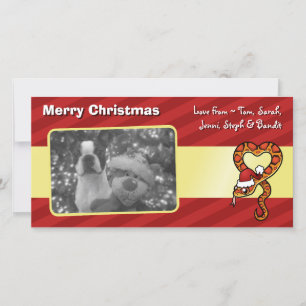 Cartes Pour Fêtes Annuelles Serpent de Noël