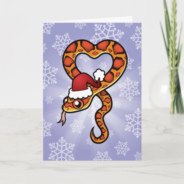 Cartes Pour Fêtes Annuelles Serpent de Noël (Devant)