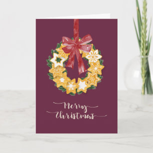 Cartes Pour Fêtes Annuelles Serre de biscuits de Noël avec Arrière - plan de p