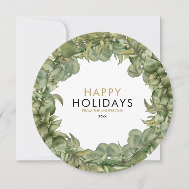 Cartes Pour Fêtes Annuelles Serre de Noël Élégant Moderne Chic Typographique (Devant)