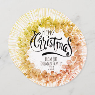 Cartes Pour Fêtes Annuelles Serre de Noël rustique Eucalyptu Feuilles hivernau