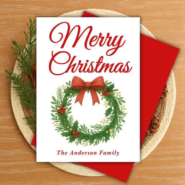 Cartes Pour Fêtes Annuelles Serre de Noël Whimsical avec ruban (Créateur téléchargé)