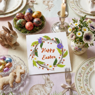 Cartes Pour Fêtes Annuelles Serre florale personnalisée avec des voeux de Pâqu