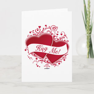 Cartes Pour Fêtes Annuelles Serre-moi dans tes bras ! Cœurs rouges