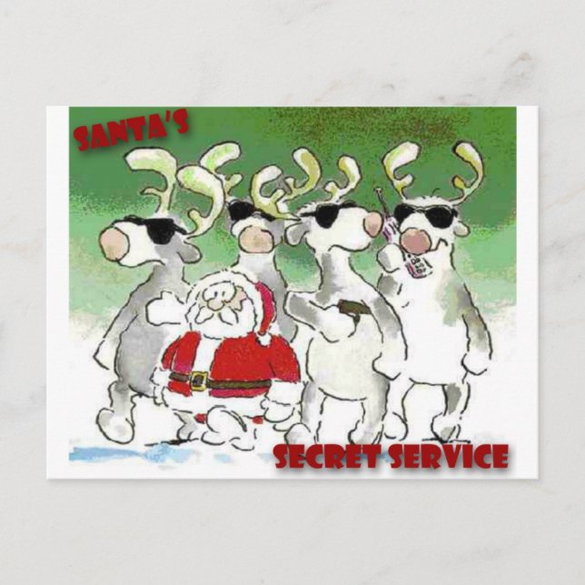 Cartes Pour Fêtes Annuelles Service secret père Noël (Devant)
