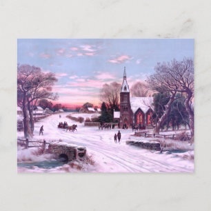 Cartes Pour Fêtes Annuelles Services ecclésiastiques Matin du soir de Noël