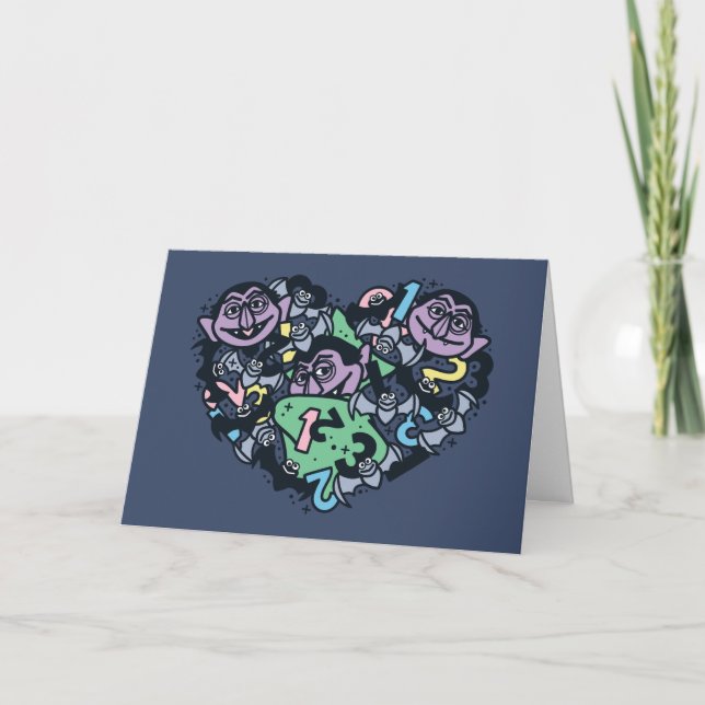 Cartes Pour Fêtes Annuelles Sesame Sesame | Comte von Count Doodle Heart (Devant)
