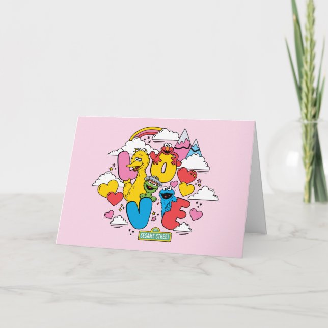 Cartes Pour Fêtes Annuelles Sesame Street | Amour (Devant)