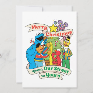 Cartes Pour Fêtes Annuelles Sesame Street Joyeux Noël Fêtes