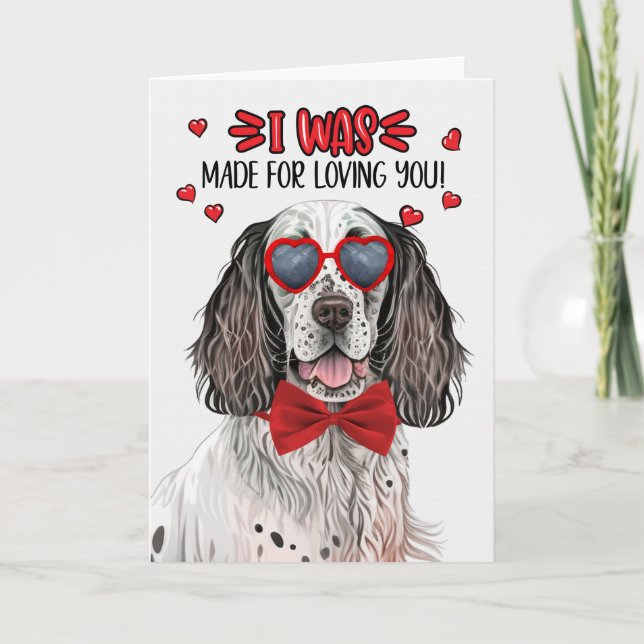 Cartes Pour Fêtes Annuelles Setter anglais fait pour vous aimer Valentine (Devant)