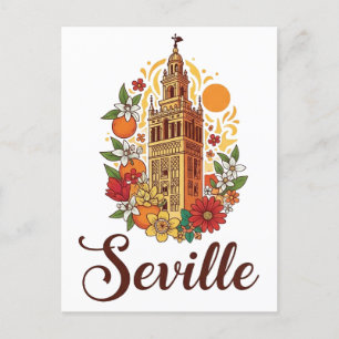 Cartes Pour Fêtes Annuelles Séville Espagne Fleurs florales